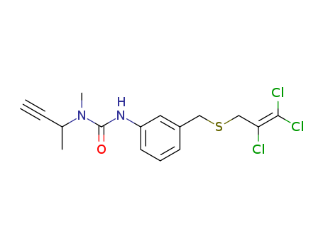 Urea,N-methyl-N-(1-methyl-2-propyn-1-yl)-N'-[3-[[(2,3,3-trichloro-2-propen-1-yl)thio]methyl]phenyl]-