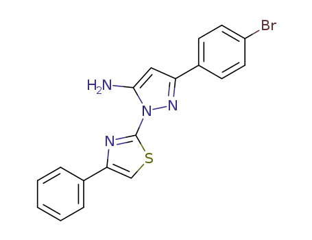 1H-Pyrazol-5-amine, 3-(4-bromophenyl)-1-(4-phenyl-2-thiazolyl)-