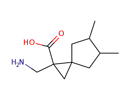 Molecular Structure of 724773-04-0 (Spiro[2.4]heptane-1-carboxylic acid, 1-(aminomethyl)-5,6-dimethyl- (9CI))