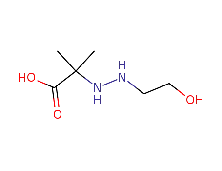 Molecular Structure of 89937-55-3 (Propionic acid, 2-[2-(2-hydroxyethyl)hydrazino]-2-methyl- (7CI))