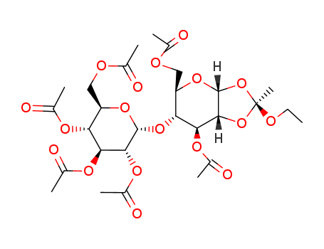 a-D-Glucopyranose,1,2-O-(1-ethoxyethylidene)-4-O-(2,3,4,6-tetra-O-acetyl-a-D-glucopyranosyl)-,diacetate (9CI)