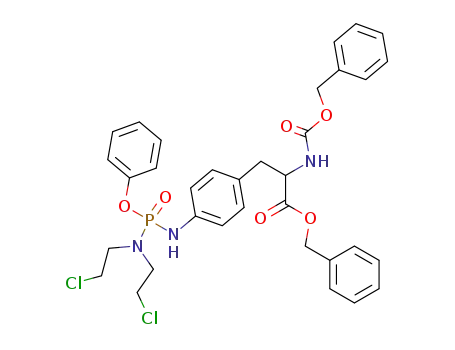 Molecular Structure of 7252-75-7 (benzyl N-[(benzyloxy)carbonyl]-4-({[bis(2-chloroethyl)amino](phenoxy)phosphoryl}amino)phenylalaninate)