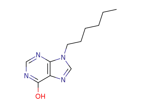 Molecular Structure of 7498-14-8 (9-hexyl-3,9-dihydro-6H-purin-6-one)