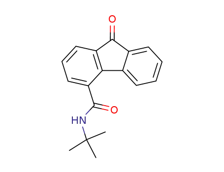 Molecular Structure of 94004-50-9 (N-tert-butyl-9-oxo-9H-fluorene-4-carboxamide)