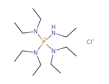 Molecular Structure of 81175-43-1 (tris(diethylamino)(ethylamino)phosphonium chloride)
