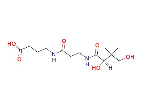 Molecular Structure of 85647-53-6 (4-({N-[(2R)-2,4-dihydroxy-3,3-dimethylbutanoyl]-beta-alanyl}amino)butanoic acid)