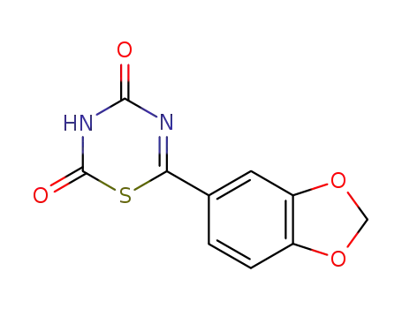 Molecular Structure of 80784-88-9 (6-(1,3-benzodioxol-5-yl)-2H-1,3,5-thiadiazine-2,4(3H)-dione)