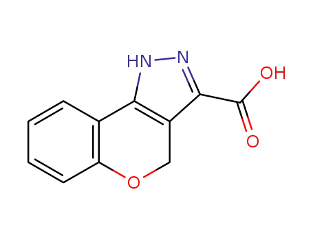 Molecular Structure of 694507-52-3 (1,4-DIHYDRO-CHROMENO[4,3-C]PYRAZOLE-3-CARBOXYLIC ACID)