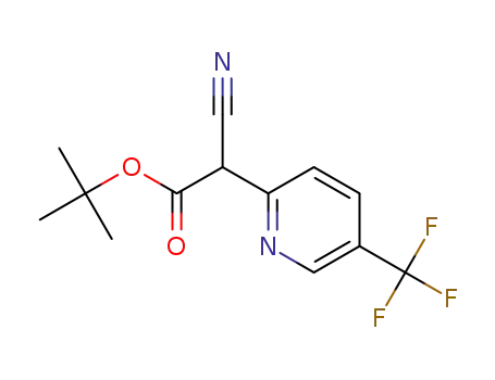 Molecular Structure of 941133-76-2 (tert-butyl 2-cyano-2-(5-(trifluoroMethyl)pyridin-2-yl)acetate)