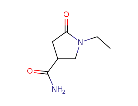 Molecular Structure of 89852-01-7 (1-ETHYL-2-PYRROLIDINONE-4-CARBOXAMIDE)