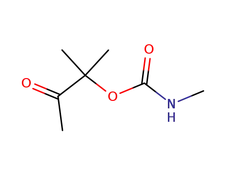 Molecular Structure of 90049-04-0 (Carbamic acid, methyl-, ester with 3-hydroxy-3-methyl-2-butanone (7CI))