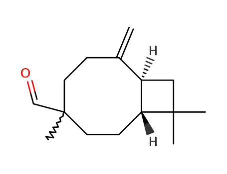 Molecular Structure of 475285-25-7 (4,10,10-trimethyl-7-methylene-1β,8α-bicyclo[6.2.0]decene-4-carboxaldehyde)