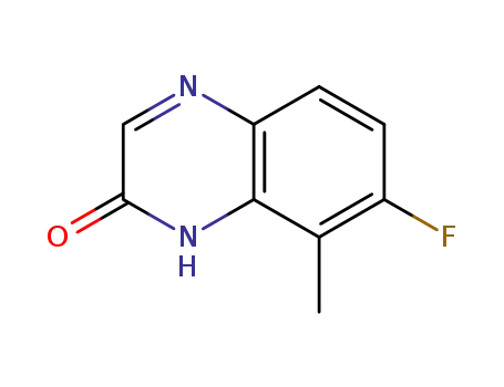 Molecular Structure of 952587-06-3 (2(1H)-Quinoxalinone,  7-fluoro-8-methyl-)