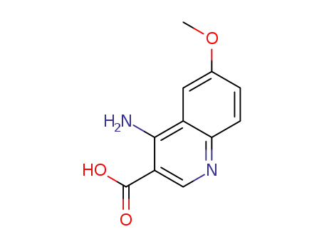 Molecular Structure of 933710-66-8 (4-Amino-6-methoxyquinoline-3-carboxylic acid)
