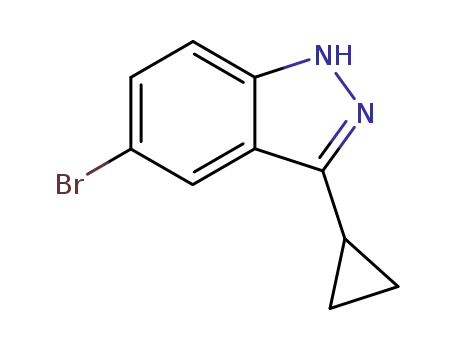 Molecular Structure of 911305-80-1 (5-bromo-3-cyclopropyl-1H-indazole)