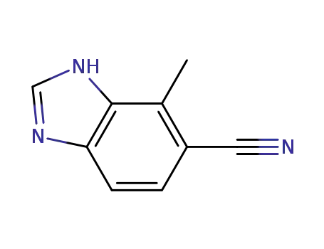 Molecular Structure of 952511-70-5 (1H-Benzimidazole-6-carbonitrile,  7-methyl-)