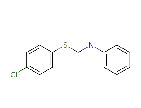 Molecular Structure of 956-06-9 (N-Methyl-N-[[(4-chlorophenyl)thio]methyl]benzenamine)