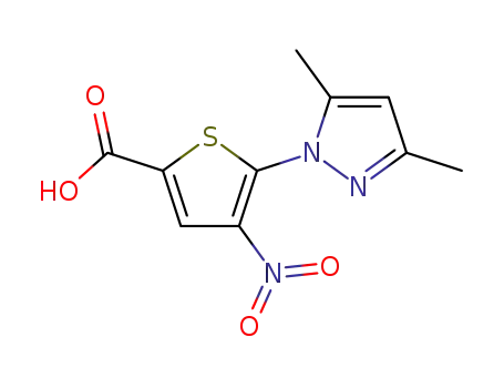 2-Thiophenecarboxylic  acid,  5-(3,5-dimethylpyrazol-1-yl)-4-nitro-  (7CI)