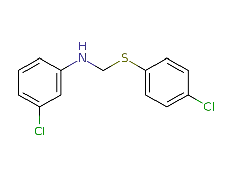 Molecular Structure of 956-65-0 (3-chloro-N-{[(4-chlorophenyl)sulfanyl]methyl}aniline)