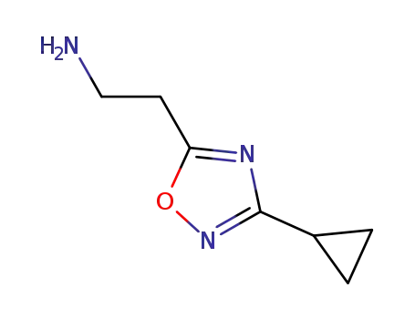 Molecular Structure of 952283-54-4 (2-(3-cyclopropyl-1,2,4-oxadiazol-5-yl)ethanamine(SALTDATA: HCl))