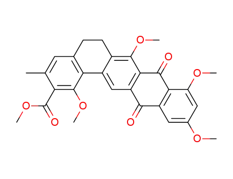 1,7,9,11-Tetramethoxy-3-methyl-8,13-dioxo-5,6,8,13-tetrahydro-benzo[a]naphthacene-2-carboxylic acid methyl ester