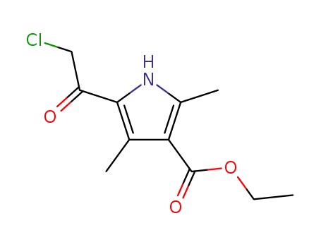 Molecular Structure of 950-86-7 (5-(2-CHLORO-ACETYL)-2,4-DIMETHYL-1H-PYRROLE-3-CARBOXYLIC ACID ETHYL ESTER)