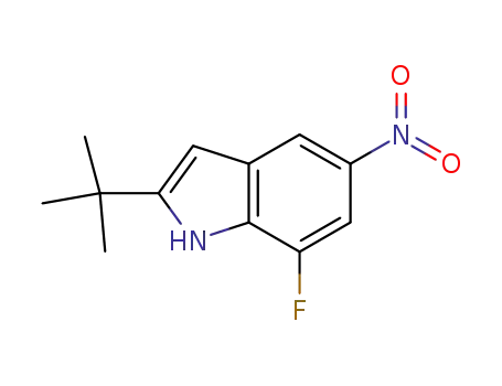 Molecular Structure of 952664-94-7 (2-tert-butyl-7-fluoro-5-nitro-1H-indole)