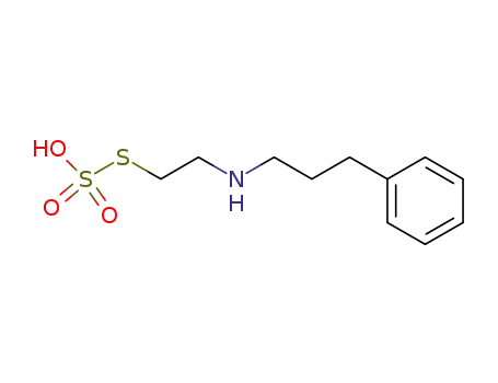 Molecular Structure of 956-74-1 (Thiosulfuric acid hydrogen S-[2-[(3-phenylpropyl)amino]ethyl] ester)