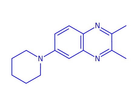 Molecular Structure of 941283-07-4 (Quinoxaline,  2,3-dimethyl-6-(1-piperidinyl)-)
