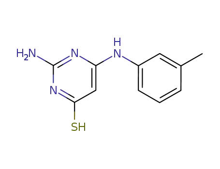 Molecular Structure of 92545-66-9 (2-amino-6-[(3-methylphenyl)amino]pyrimidine-4(1H)-thione)