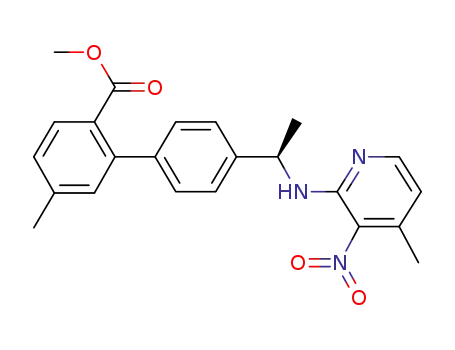 [1,1'-Biphenyl]-2-carboxylic acid,
5-methyl-4'-[(1R)-1-[(4-methyl-3-nitro-2-pyridinyl)amino]ethyl]-, methyl
ester