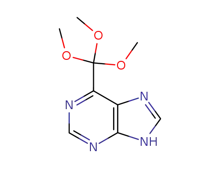 Molecular Structure of 92985-80-3 (6-(trimethoxymethyl)-5H-purine)