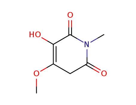 Molecular Structure of 92446-30-5 (5-hydroxy-4-methoxy-1-methylpyridine-2,6(1H,3H)-dione)