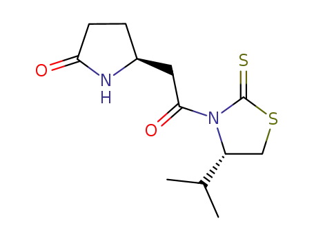 3-((5-oxo-2(S)-pyrrolidinyl)acetyl)-4(S)-isopropyl-1,3-thiazolidine-2-thione
