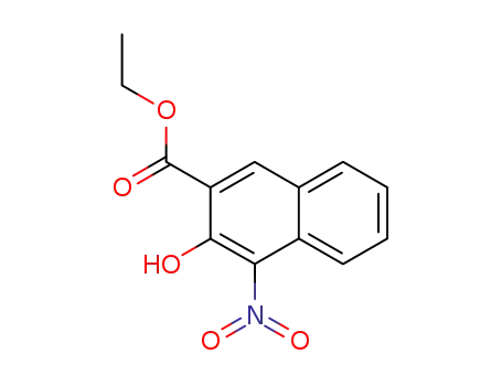 Molecular Structure of 91901-71-2 (ethyl 3-hydroxy-4-nitronaphthalene-2-carboxylate)