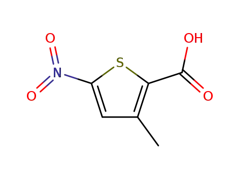 Molecular Structure of 36034-95-4 (2-Thiophenecarboxylic acid, 3-methyl-5-nitro-)