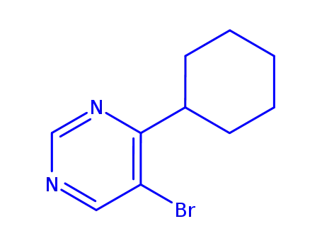 Molecular Structure of 941294-28-6 (5-Bromo-4-cyclohexylpyrimidine)