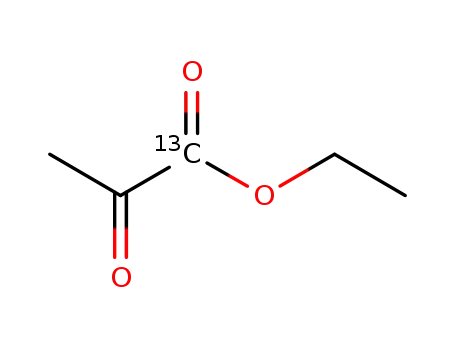 Molecular Structure of 905440-74-6 (Pyruvic Acid-13C Ethyl Ester)