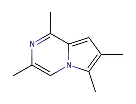 Molecular Structure of 95407-84-4 (Pyrrolo[1,2-a]pyrazine, 1,3,6,7-tetramethyl- (9CI))