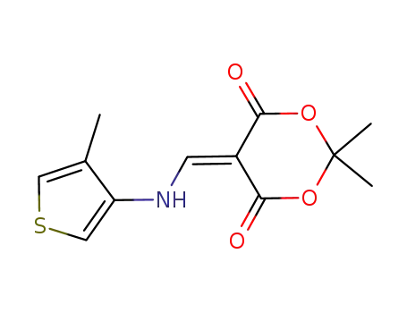 Molecular Structure of 953045-89-1 (2,2-dimethyl-5-((4-methylthiophen-3-ylamino)methylene)-1,3-dioxane-4,6-dione)