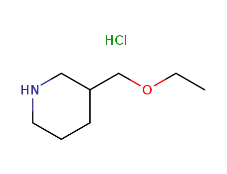 Molecular Structure of 956324-36-0 (3-(ETHOXYMETHYL)PIPERIDINE HYDROCHLORIDE)