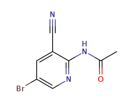 Molecular Structure of 941604-21-3 (N-(5-bromo-3-cyanopyridin-2-yl)acetamide)