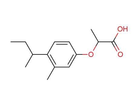 Molecular Structure of 93570-95-7 (2-(4-butan-2-yl-3-methyl-phenoxy)propanoic acid)