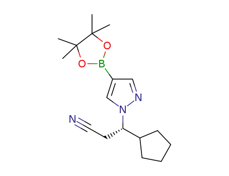 (S)-3-cyclopentyl-3-(4-(4,4,5,5-tetramethyl-1,3,2-dioxaborolan-2-yl)-1H-pyrazol-1-yl)propanenitrile