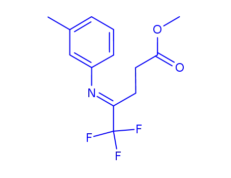 methyl 5,5,5-trifluoro-4-(m-tolylimino)pentanoate
