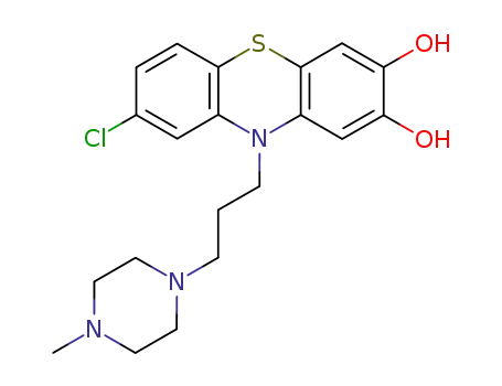 Molecular Structure of 52172-20-0 (10H-Phenothiazine-2,3-diol,
8-chloro-10-[3-(4-methyl-1-piperazinyl)propyl]-)