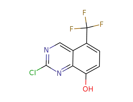 Molecular Structure of 953040-23-8 (8-Quinazolinol, 2-chloro-5-(trifluoromethyl)-)