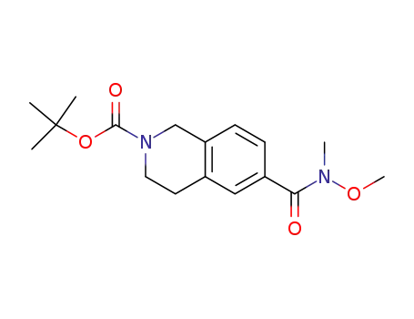 Molecular Structure of 371222-34-3 (tert-butyl 6-(Methoxy(methyl)carbamoyl)-3,4-dihydroisoquinoline-2(1H)-carboxylate)