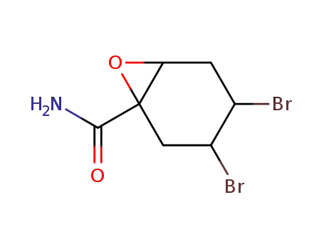 Molecular Structure of 95673-79-3 (7-Oxabicyclo[4.1.0]heptane-1-carboxamide, 3,4-dibromo-)
