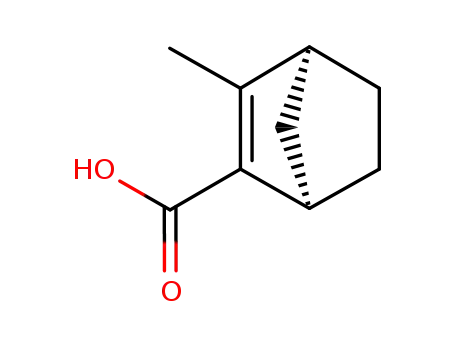 Molecular Structure of 95341-03-0 (Bicyclo[2.2.1]hept-2-ene-2-carboxylic acid, 3-methyl-, (1R)- (9CI))